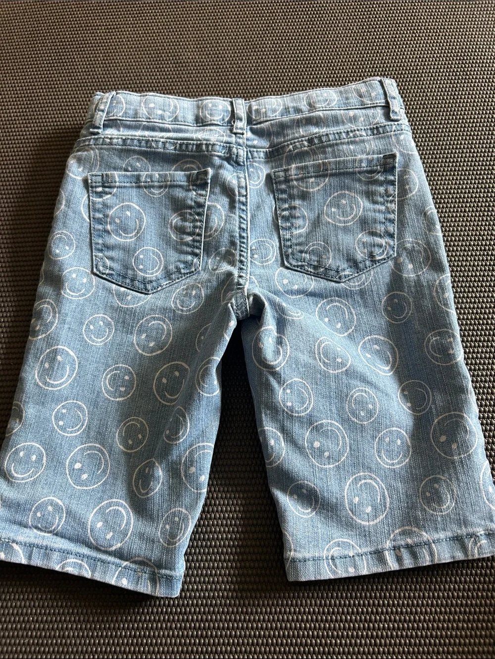The Children's Place Light Blue Denim Smiley Print Shorts